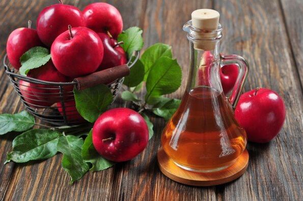 Apple cider vinegar is good for relieving arthrosis pain in inflamed knee joints. 